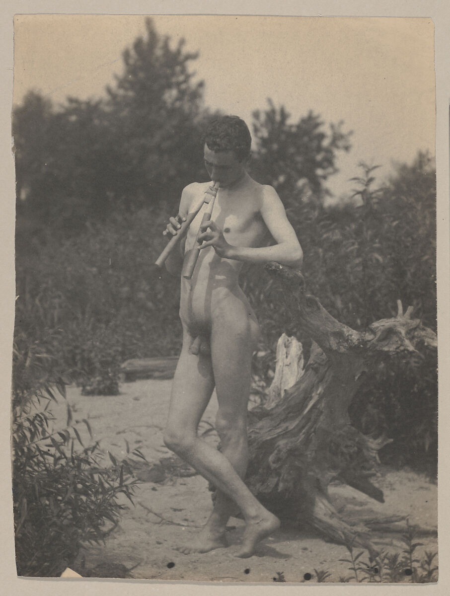 [Standing Male Nude with Pipes], Thomas Eakins (American, Philadelphia, Pennsylvania 1844–1916 Philadelphia, Pennsylvania), Platinum print  