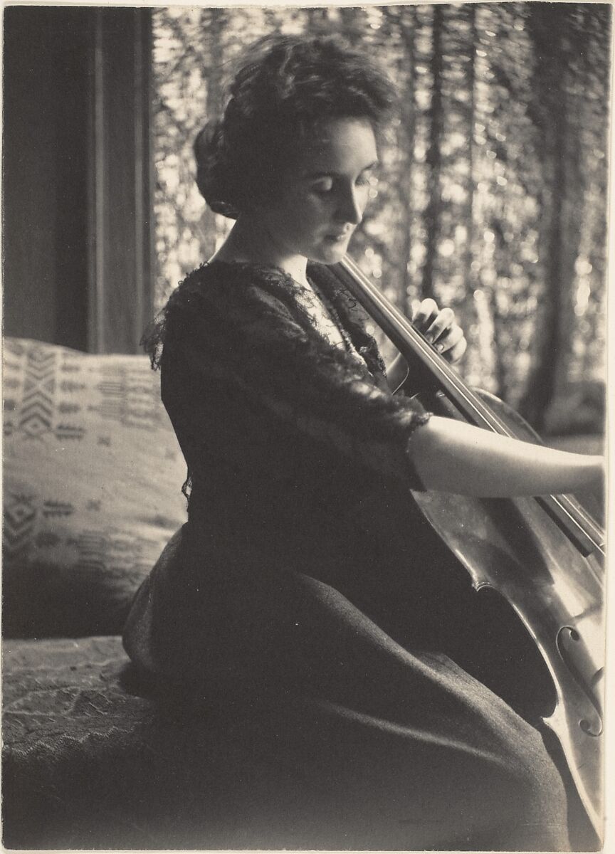 [Woman Playing Cello], Thomas Eakins (American, Philadelphia, Pennsylvania 1844–1916 Philadelphia, Pennsylvania), Platinum print  