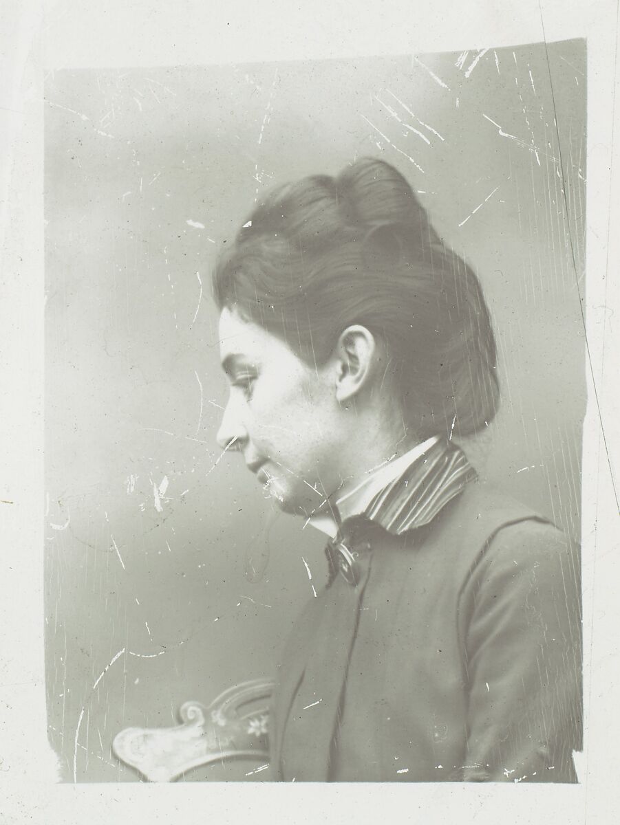 [Female portrait], Thomas Eakins (American, Philadelphia, Pennsylvania 1844–1916 Philadelphia, Pennsylvania), Glass positive  