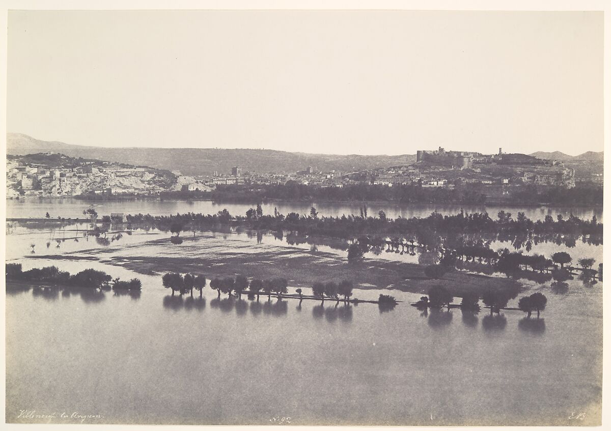 The Floods of 1856, Avignon, Edouard Baldus (French (born Prussia), 1813–1889), Salted paper print from paper negative 