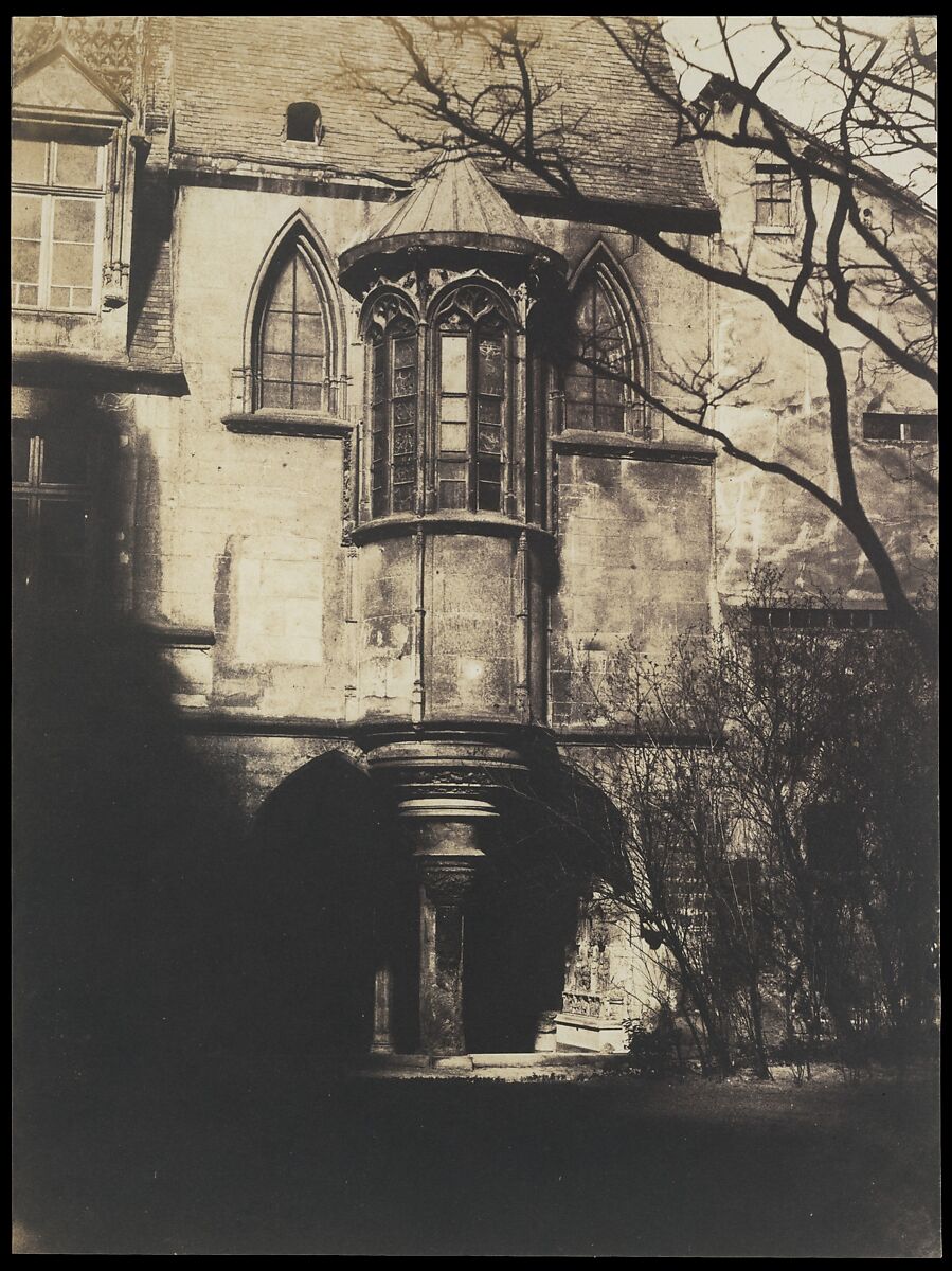 Hotel de Cluny, Paris, Gustave Le Gray (French, 1820–1884), Salted paper print from paper negative 