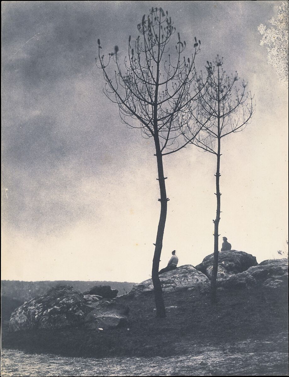 Près de la Caverne, Terrain Brûlé, Eugène Cuvelier (French, 1837–1900), Salted paper print from paper negative 