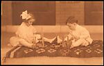 [Walker Evans Playing Blocks with His Sister Jane Beach Evans], Unknown, Platinum print