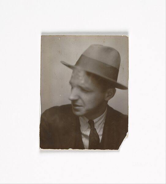 [Self-Portrait in Automated Photobooth], Walker Evans (American, St. Louis, Missouri 1903–1975 New Haven, Connecticut), Gelatin silver print 