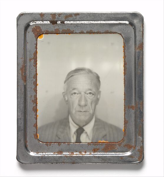 [Self-Portrait in Automated Photobooth], Walker Evans (American, St. Louis, Missouri 1903–1975 New Haven, Connecticut), Gelatin silver print 