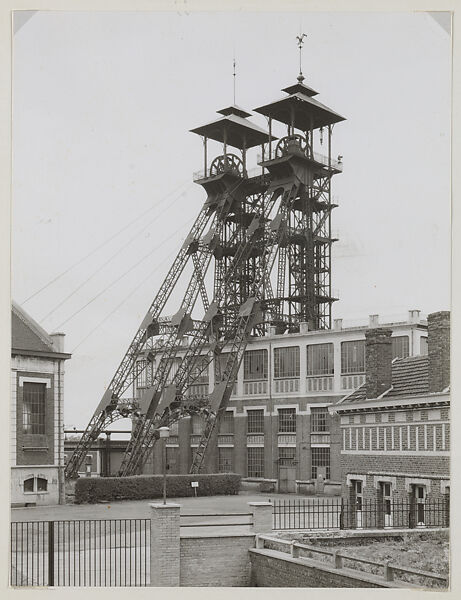 Winding Towers, 2 Views, Fosse Lens No 7, Wingles, Nord et Pas-de-Calais, France, Bernd and Hilla Becher (German, active 1959–2007), Gelatin silver prints
