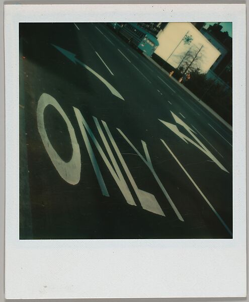[Street Lettering and Arrows], Walker Evans (American, St. Louis, Missouri 1903–1975 New Haven, Connecticut), Instant internal dye diffusion transfer print (Polaroid SX-70) 