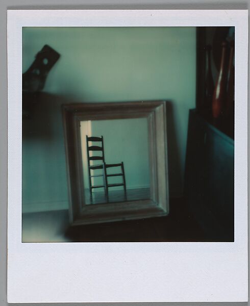 [Chair Reflection in Mirror], Walker Evans (American, St. Louis, Missouri 1903–1975 New Haven, Connecticut), Instant internal dye diffusion transfer print (Polaroid SX-70) 