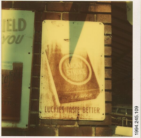 [Lucky Strike Advertisement, Alabama], Walker Evans (American, St. Louis, Missouri 1903–1975 New Haven, Connecticut), Instant internal dye diffusion transfer print (Polaroid SX-70) 