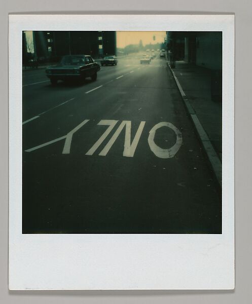 [Street Lettering: "ONLY"], Walker Evans (American, St. Louis, Missouri 1903–1975 New Haven, Connecticut), Instant internal dye diffusion transfer print (Polaroid SX-70) 