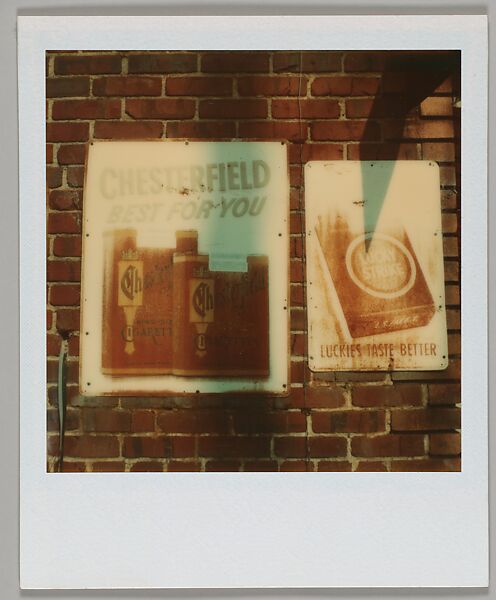 [Cigarette Advertisements, Alabama], Walker Evans (American, St. Louis, Missouri 1903–1975 New Haven, Connecticut), Instant internal dye diffusion transfer print (Polaroid SX-70) 