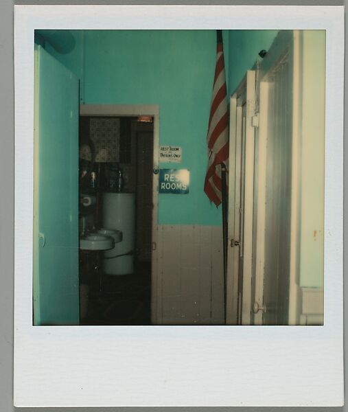 [Coffee Shop Rest Rooms], Walker Evans (American, St. Louis, Missouri 1903–1975 New Haven, Connecticut), Instant internal dye diffusion transfer print (Polaroid SX-70) 