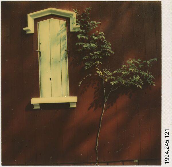 [Shutter of Red Clapboard House], Walker Evans (American, St. Louis, Missouri 1903–1975 New Haven, Connecticut), Instant internal dye diffusion transfer print (Polaroid SX-70) 