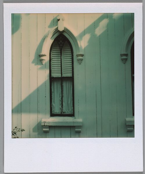 [Window of White Clapboard House], Walker Evans (American, St. Louis, Missouri 1903–1975 New Haven, Connecticut), Instant internal dye diffusion transfer print (Polaroid SX-70) 