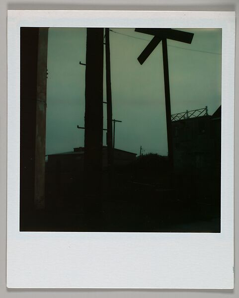 [Train Crossing (No Flash)], Walker Evans (American, St. Louis, Missouri 1903–1975 New Haven, Connecticut), Instant internal dye diffusion transfer print (Polaroid SX-70) 