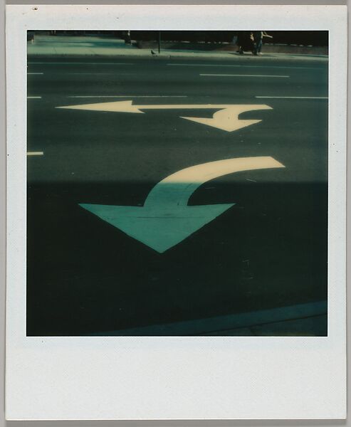 [Street Arrows], Walker Evans (American, St. Louis, Missouri 1903–1975 New Haven, Connecticut), Instant internal dye diffusion transfer print (Polaroid SX-70) 