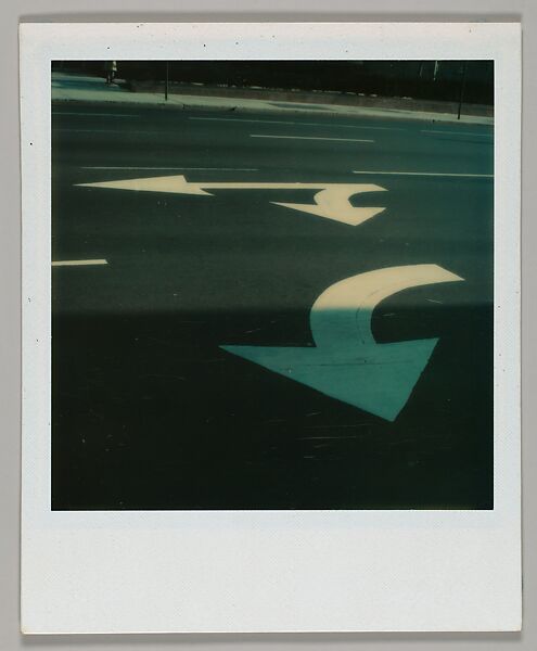 [Street Arrows], Walker Evans (American, St. Louis, Missouri 1903–1975 New Haven, Connecticut), Instant internal dye diffusion transfer print (Polaroid SX-70) 
