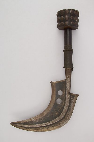 Sickle, Iron, wood, African, Mangbetu 