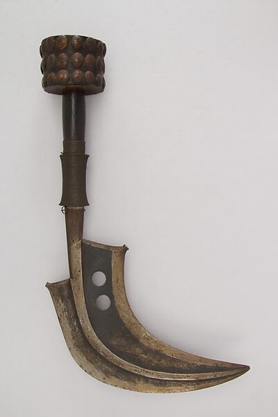 Sickle, Iron, wood, African, Mangbetu