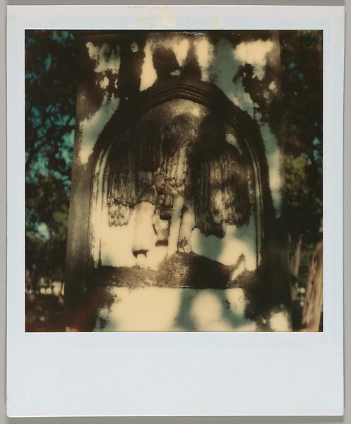 [Detail of Funerary Monument], Walker Evans (American, St. Louis, Missouri 1903–1975 New Haven, Connecticut), Instant internal dye diffusion transfer print (Polaroid SX-70) 