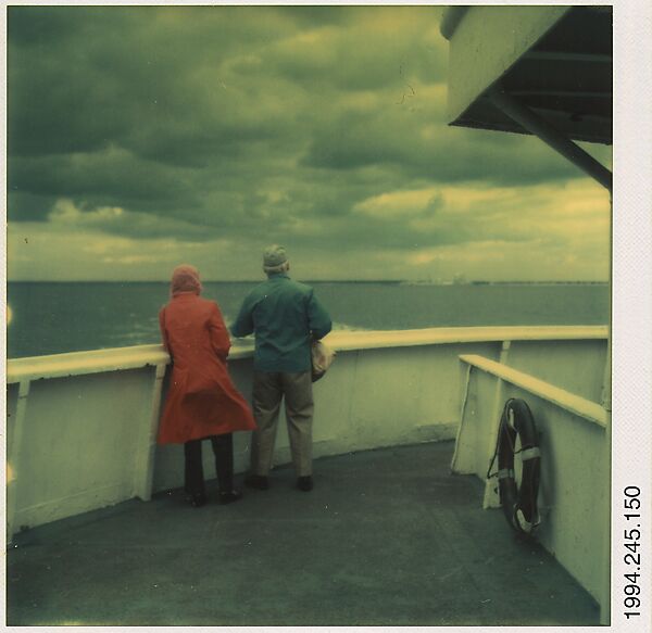[Couple on Boat], Walker Evans (American, St. Louis, Missouri 1903–1975 New Haven, Connecticut), Instant internal dye diffusion transfer print (Polaroid SX-70) 