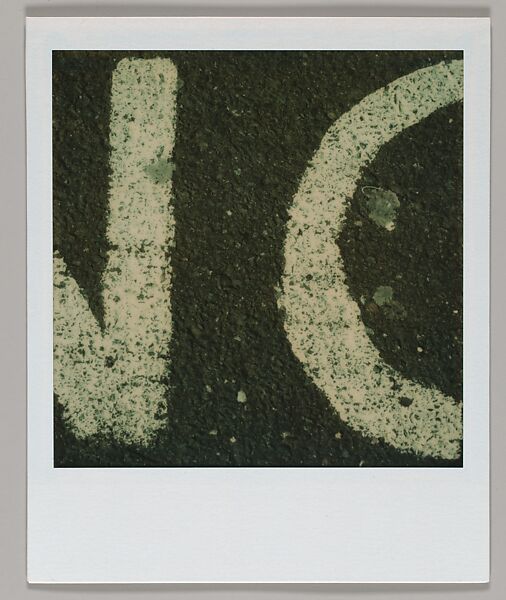 [Detail of Street Lettering], Walker Evans (American, St. Louis, Missouri 1903–1975 New Haven, Connecticut), Instant internal dye diffusion transfer print (Polaroid SX-70) 