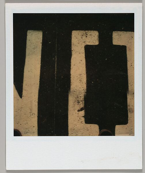 [Detail of Street Lettering], Walker Evans (American, St. Louis, Missouri 1903–1975 New Haven, Connecticut), Instant internal dye diffusion transfer print (Polaroid SX-70) 