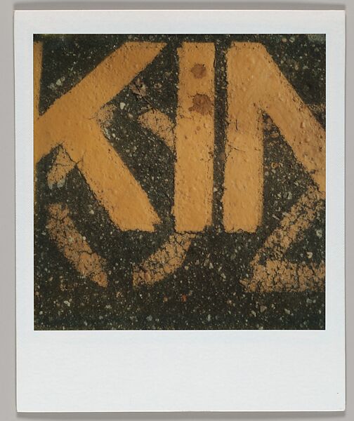 [Detail of Street Lettering: "KIN"], Walker Evans (American, St. Louis, Missouri 1903–1975 New Haven, Connecticut), Instant internal dye diffusion transfer print (Polaroid SX-70) 