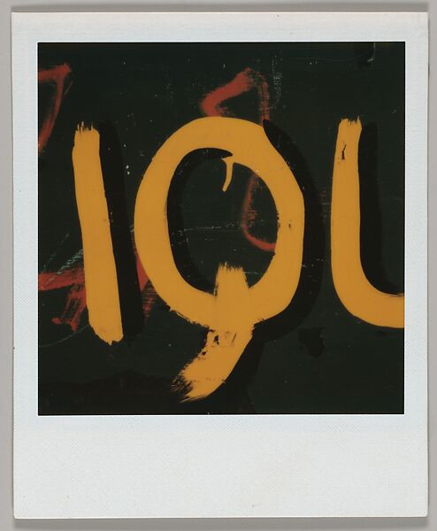 [Detail of Liquor Store Sign], Walker Evans (American, St. Louis, Missouri 1903–1975 New Haven, Connecticut), Instant internal dye diffusion transfer print (Polaroid SX-70) 
