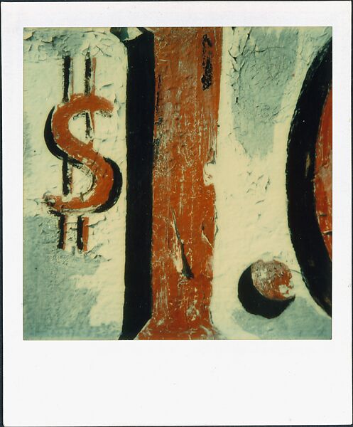[Detail of Sign Lettering: "$1.00"], Walker Evans (American, St. Louis, Missouri 1903–1975 New Haven, Connecticut), Instant internal dye diffusion transfer print (Polaroid SX-70) 