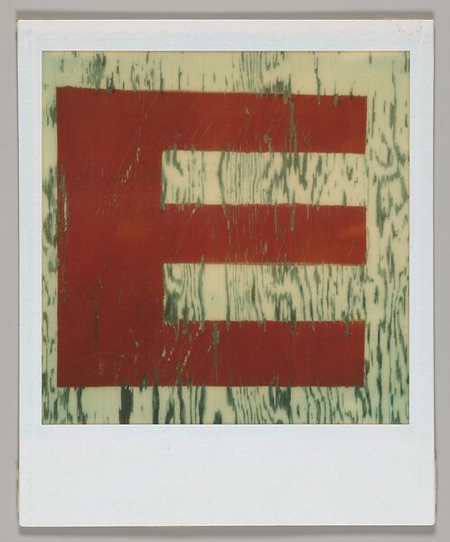 [Detail of Sign Lettering: "E"], Walker Evans (American, St. Louis, Missouri 1903–1975 New Haven, Connecticut), Instant internal dye diffusion transfer print (Polaroid SX-70) 