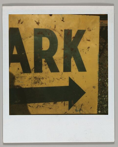 [Detail of Sign Lettering: "ARK"], Walker Evans (American, St. Louis, Missouri 1903–1975 New Haven, Connecticut), Instant internal dye diffusion transfer print (Polaroid SX-70) 