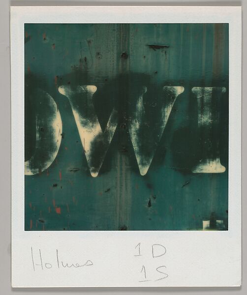 [Detail of Sign Lettering: "W"], Walker Evans (American, St. Louis, Missouri 1903–1975 New Haven, Connecticut), Instant internal dye diffusion transfer print (Polaroid SX-70) 