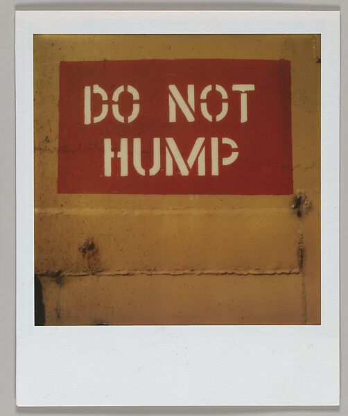 [Railroad Car Sign: "DO NOT HUMP"], Walker Evans (American, St. Louis, Missouri 1903–1975 New Haven, Connecticut), Instant internal dye diffusion transfer print (Polaroid SX-70) 