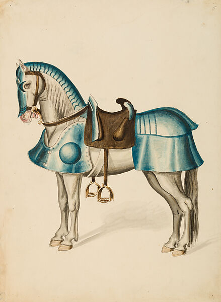 Copies After the "Inventario Illuminado", the Pictorial Inventory of Arms and Armor of Emperor Charles V., Pencil, black ink, watercolor, paper, possibly British