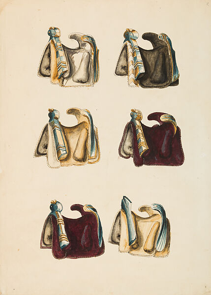 Copies After the "Inventario Illuminado", the Pictorial Inventory of Arms and Armor of Emperor Charles V., Pencil, black ink, watercolor, paper, possibly British