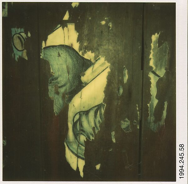 [Detail of Torn Circus Poster (Elephant)], Walker Evans (American, St. Louis, Missouri 1903–1975 New Haven, Connecticut), Instant internal dye diffusion transfer print (Polaroid SX-70) 