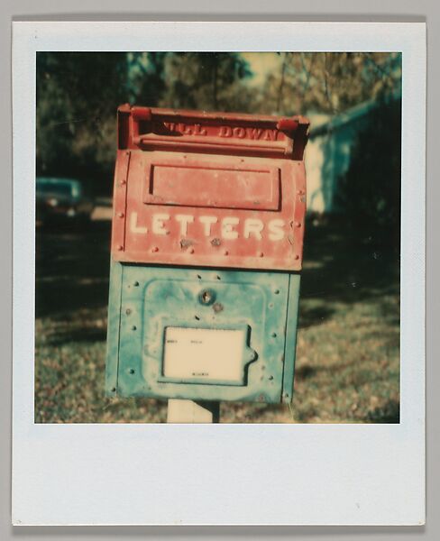 [Mailbox, Alabama], Walker Evans (American, St. Louis, Missouri 1903–1975 New Haven, Connecticut), Instant internal dye diffusion transfer print (Polaroid SX-70) 