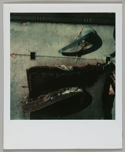 [Junked Car Door], Walker Evans (American, St. Louis, Missouri 1903–1975 New Haven, Connecticut), Instant internal dye diffusion transfer print (Polaroid SX-70) 