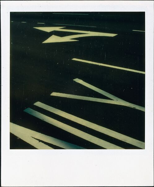 [Street Lettering and Arrow], Walker Evans (American, St. Louis, Missouri 1903–1975 New Haven, Connecticut), Instant internal dye diffusion transfer print (Polaroid SX-70)