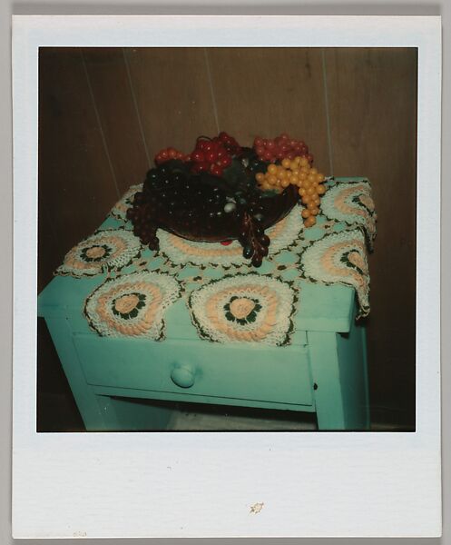 [Fake Fruit Still Life], Walker Evans (American, St. Louis, Missouri 1903–1975 New Haven, Connecticut), Instant internal dye diffusion transfer print (Polaroid SX-70) 