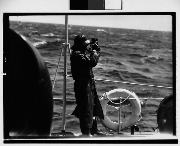 [South Seas: Man with Sextant on Deck of Cressida], Walker Evans (American, St. Louis, Missouri 1903–1975 New Haven, Connecticut), Film negative 