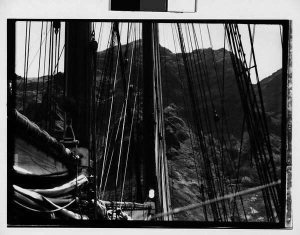 [South Seas: Mast and Rigging of Cressida in Front of Mountain Range], Walker Evans (American, St. Louis, Missouri 1903–1975 New Haven, Connecticut), Film negative 