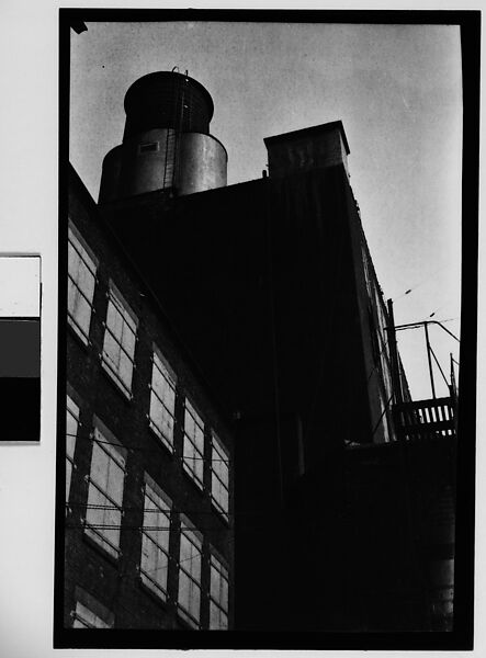[Factory and Water Tower, New York City], Walker Evans (American, St. Louis, Missouri 1903–1975 New Haven, Connecticut), Film negative 