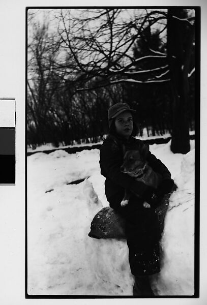 [Child, Possibly Mabry Girl, Holding Dog in Snow], Walker Evans (American, St. Louis, Missouri 1903–1975 New Haven, Connecticut), Film negative 
