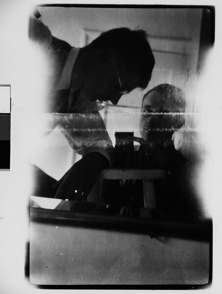 [Self-Portrait with Camera and Hanns Skolle in Mirror], Walker Evans (American, St. Louis, Missouri 1903–1975 New Haven, Connecticut), Film negative 