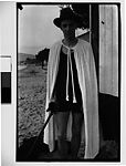 [Walker Evans in Hat and Cape Holding Cane], Unknown (American), Film negative 