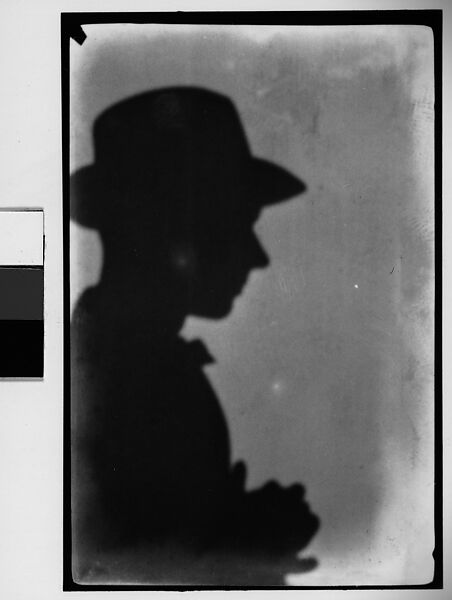 [Shadow Self-Portrait (Right Profile, Wearing Hat), Juan-les-Pins, France], Walker Evans (American, St. Louis, Missouri 1903–1975 New Haven, Connecticut), Film negative 