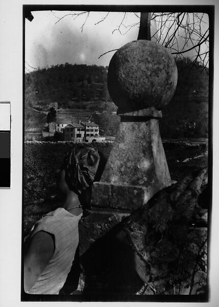 [Georgette Maury Reclining Against Stone Marker, Juan-les-Pins, France], Walker Evans (American, St. Louis, Missouri 1903–1975 New Haven, Connecticut), Film negative 