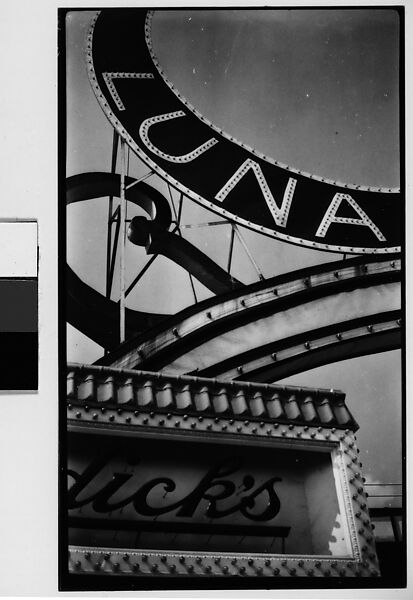 [Luna Park Sign Detail, Coney Island, New York], Walker Evans (American, St. Louis, Missouri 1903–1975 New Haven, Connecticut), Film negative 